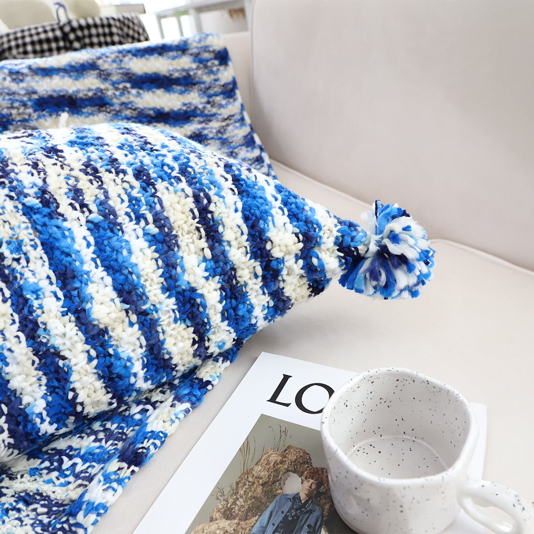 45cm Throw Pillow Deep Sea Blue Gradient