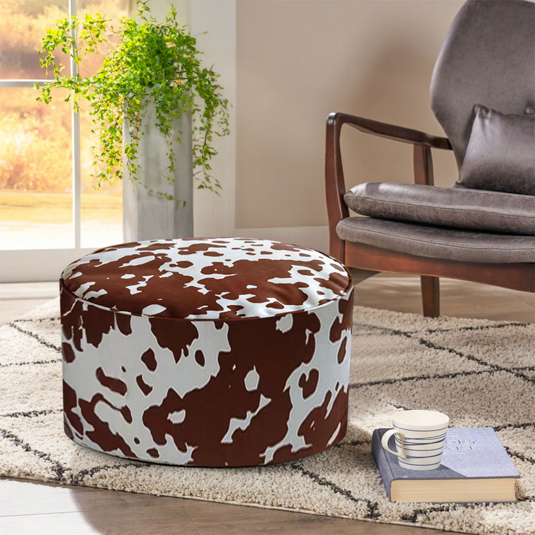 48x35cm Round Soft Pouffe Seat Cushion Elegant Home Accent