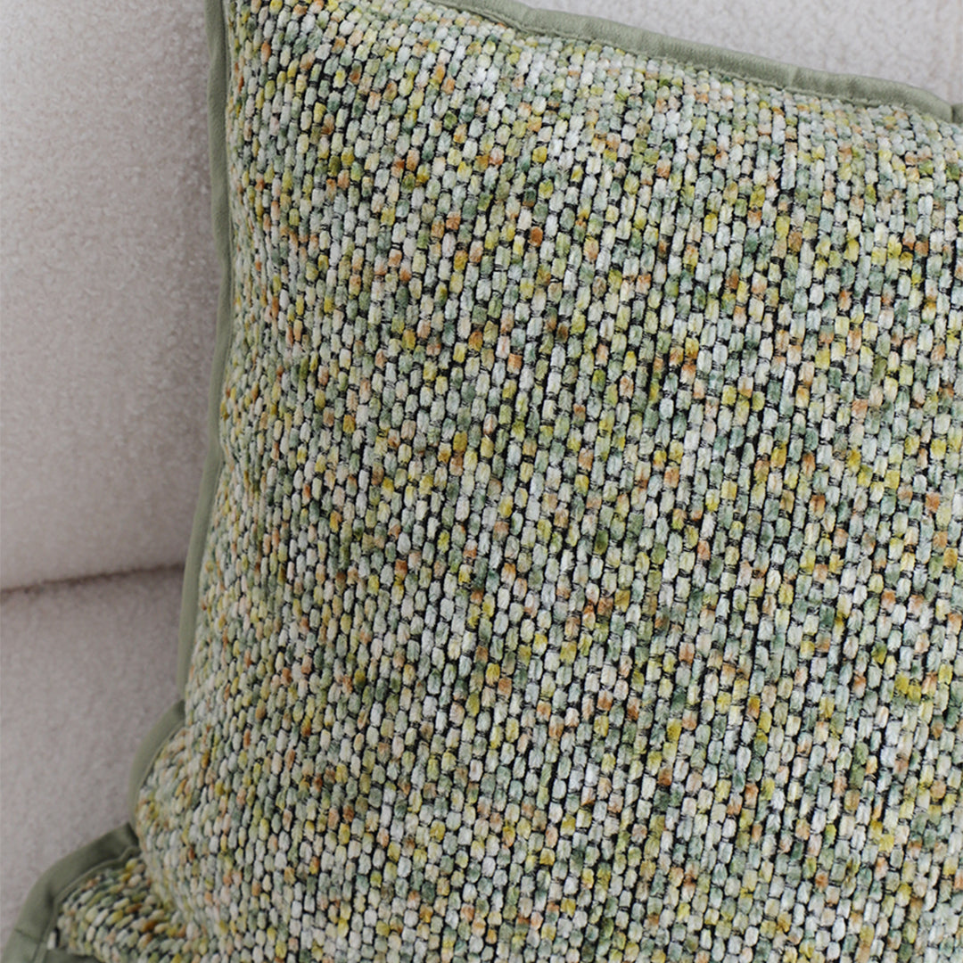 SOGA Woven Cushion 45cm Green Yellow Multi-Color Textured Decorative Throw Pillow
