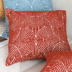 50cm Throw Pillow Burgundy Cinnabar Perfect Burnt