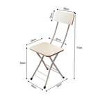 Maple Foldable Chair Space Saving Seat Set of 2 White