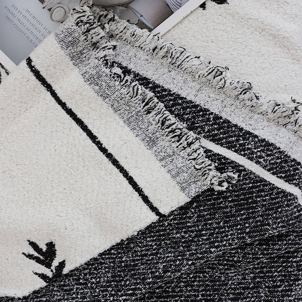 SOGA Two-seater White Sofa Cover Leaf Print 180x260cm Polyester