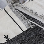 SOGA Two-seater White Sofa Cover Leaf Print 180x260cm Polyester