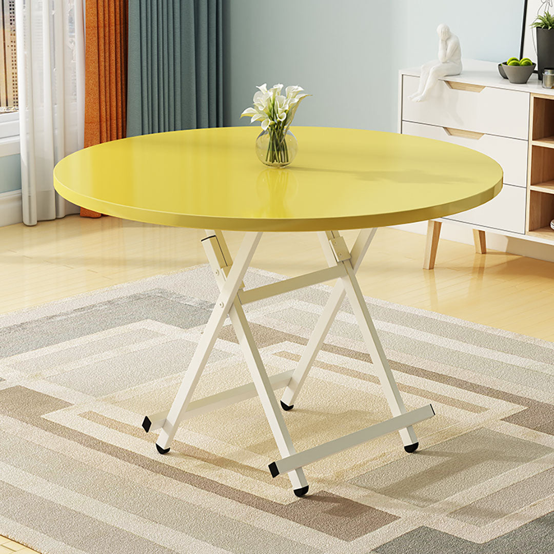 Yellow Round Dining Table