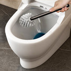 SOGA 27cm Wall-Mounted Toilet Brush – Black with Drain Holes