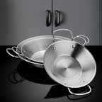 25cm Dry Pot Crafted with 201 Material in Silver Color