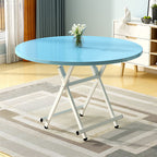 Blue Round Dining Table