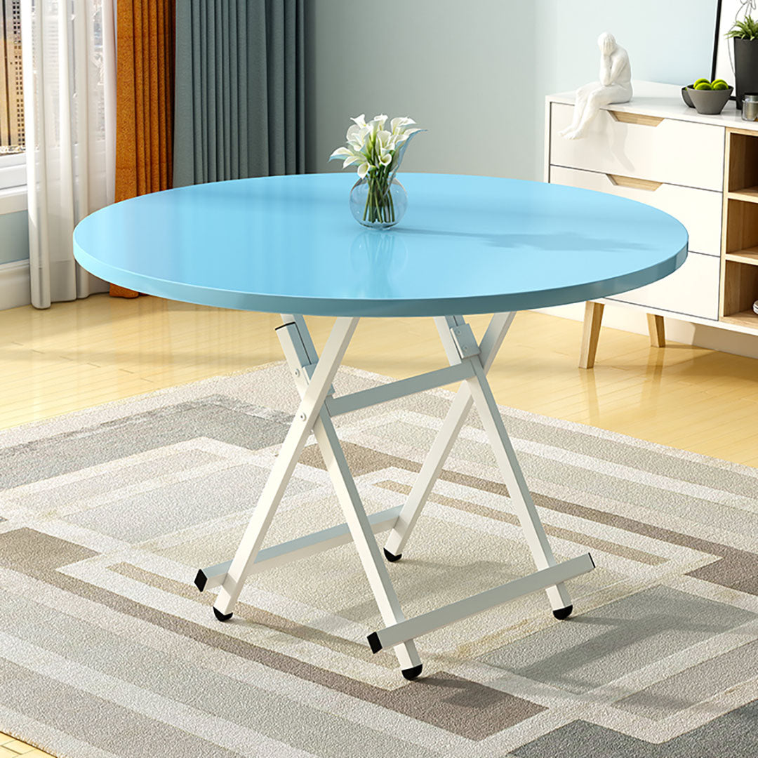 Blue Round Dining Table