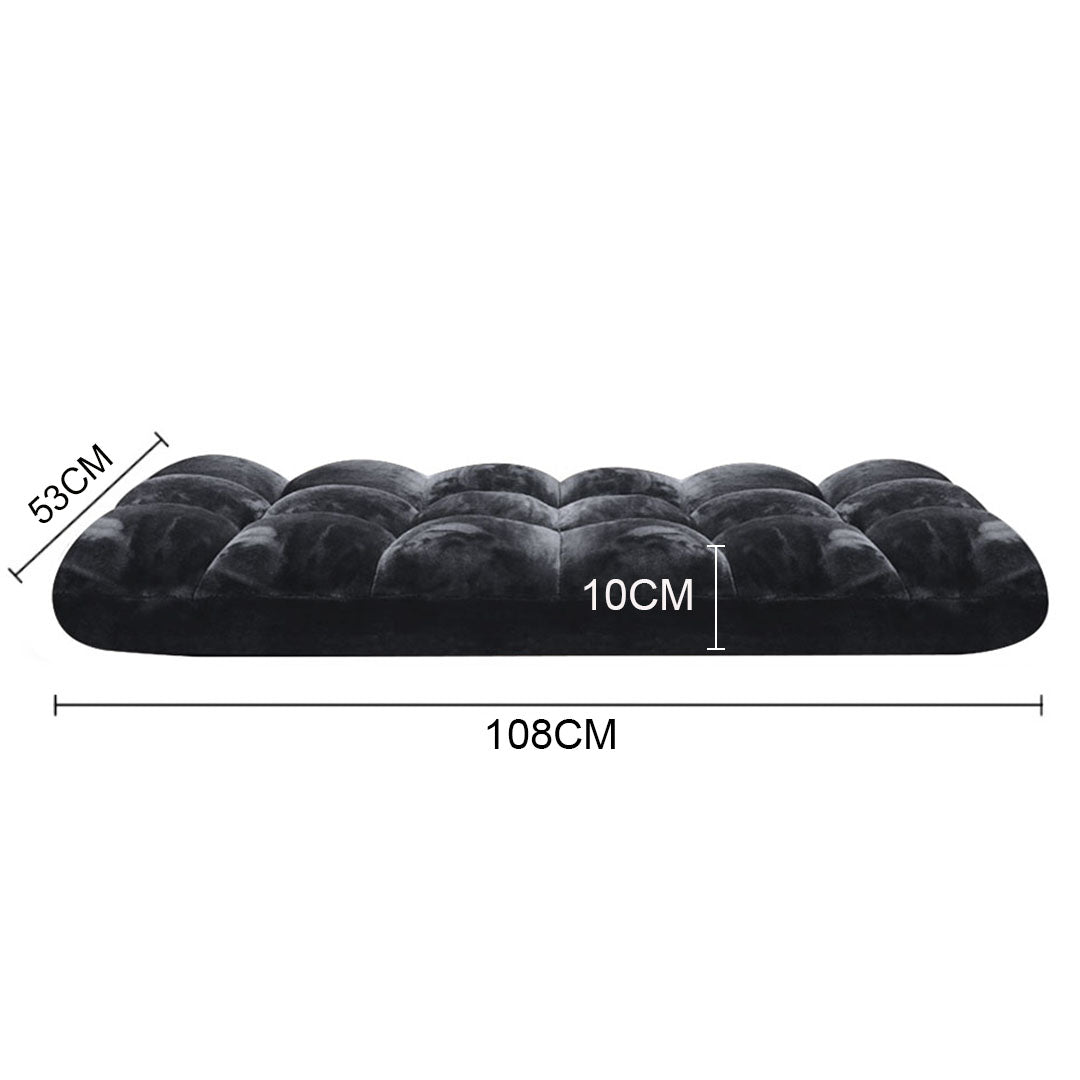 Floor Recliner Folding Lounge Black