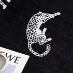 SOGA Three-Seater Black Leopard Print 90x210cm Throw Blanket Sofa Cover