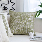 SOGA 50cm Modern Olive Green Speckled Pattern Textured Throw Pillow