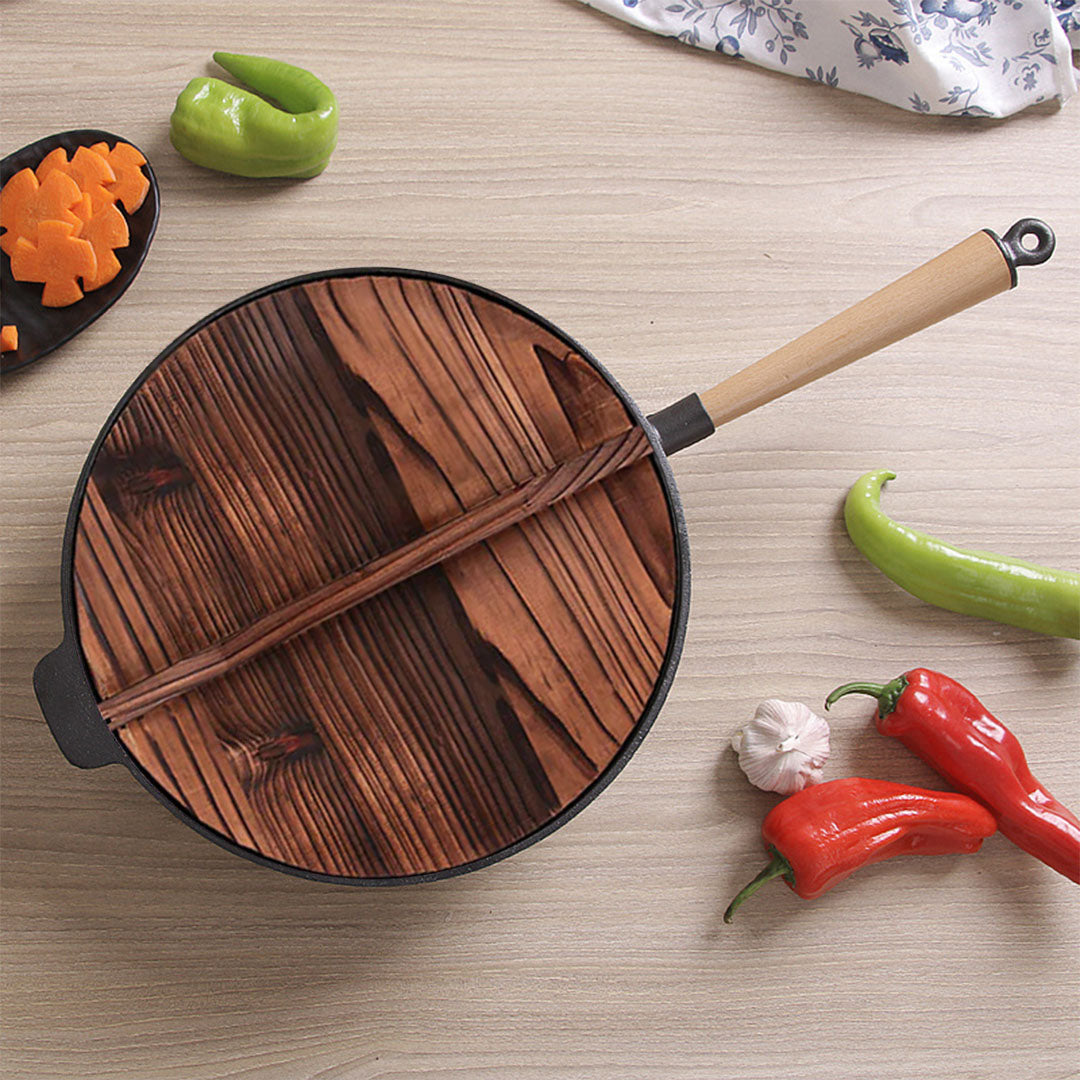 31cm Cast Iron Wok FryPan