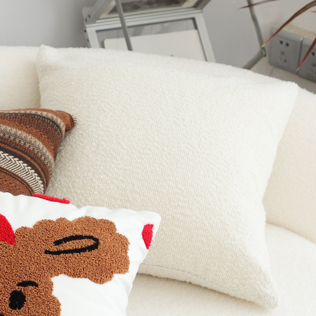 50cm White Throw Pillow Premium Polyester Fiber and Cotton
