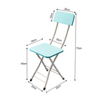 Foldable Chair Space Saving Seat Set of 2 Blue