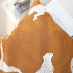SOGA 50cm Throw Pillow Brown and White Cheetah Animal Print