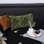 30cm Throw Pillow Green Leopard
