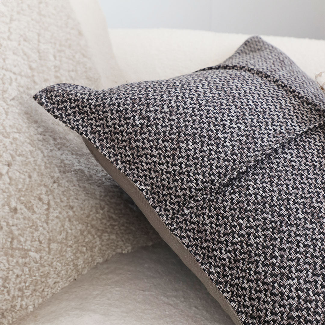 SOGA 45cm Herringbone Textured Woven Square Throw Pillow