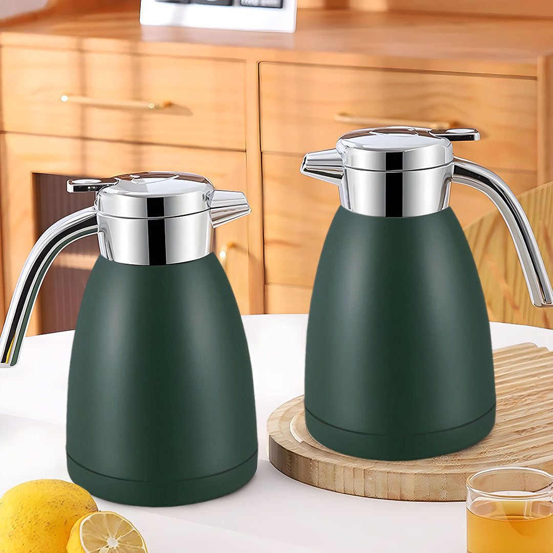 2.2L Stainless Steel Water Bottle Green