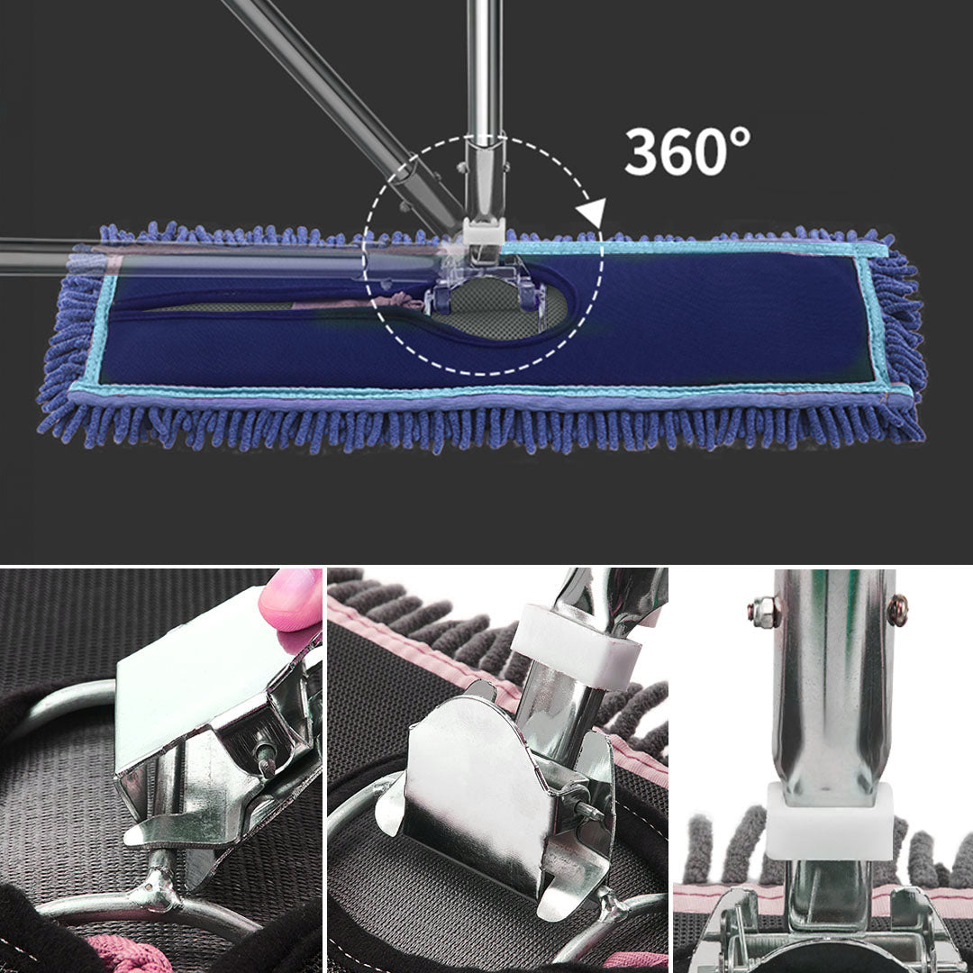 00x22 Blue Microfiber Flat Mop Floor Cleaning Pads Rotating Dust Remover
