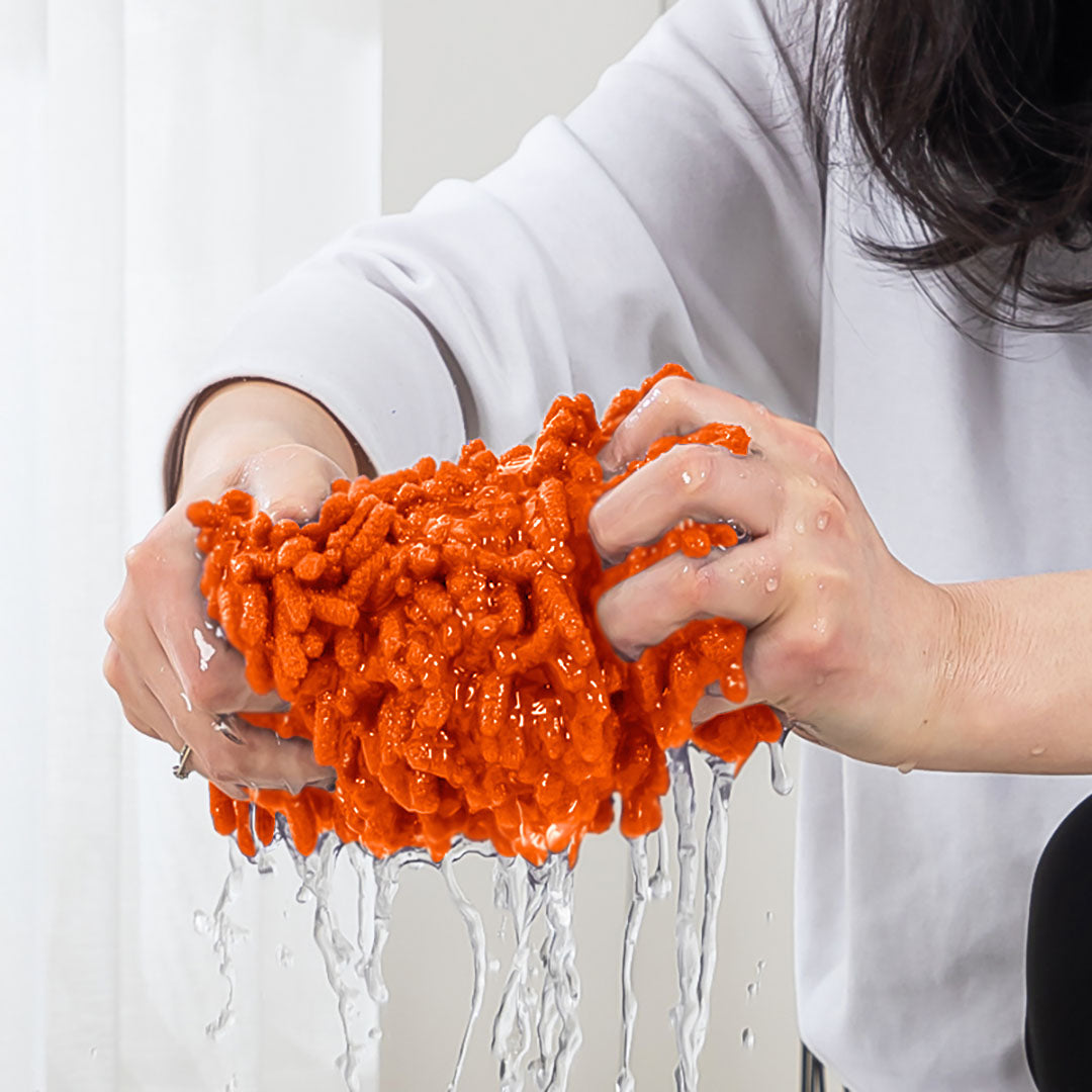 60x12 Orange Microfiber Flat Mop Floor Pads Rotating Dust Remover