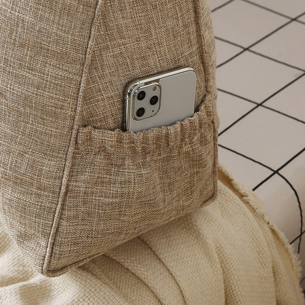 180cm Beige Wedge Bed Cushion