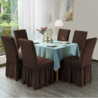 Coffee Chair Cover Seat Protector with Ruffle Skirt