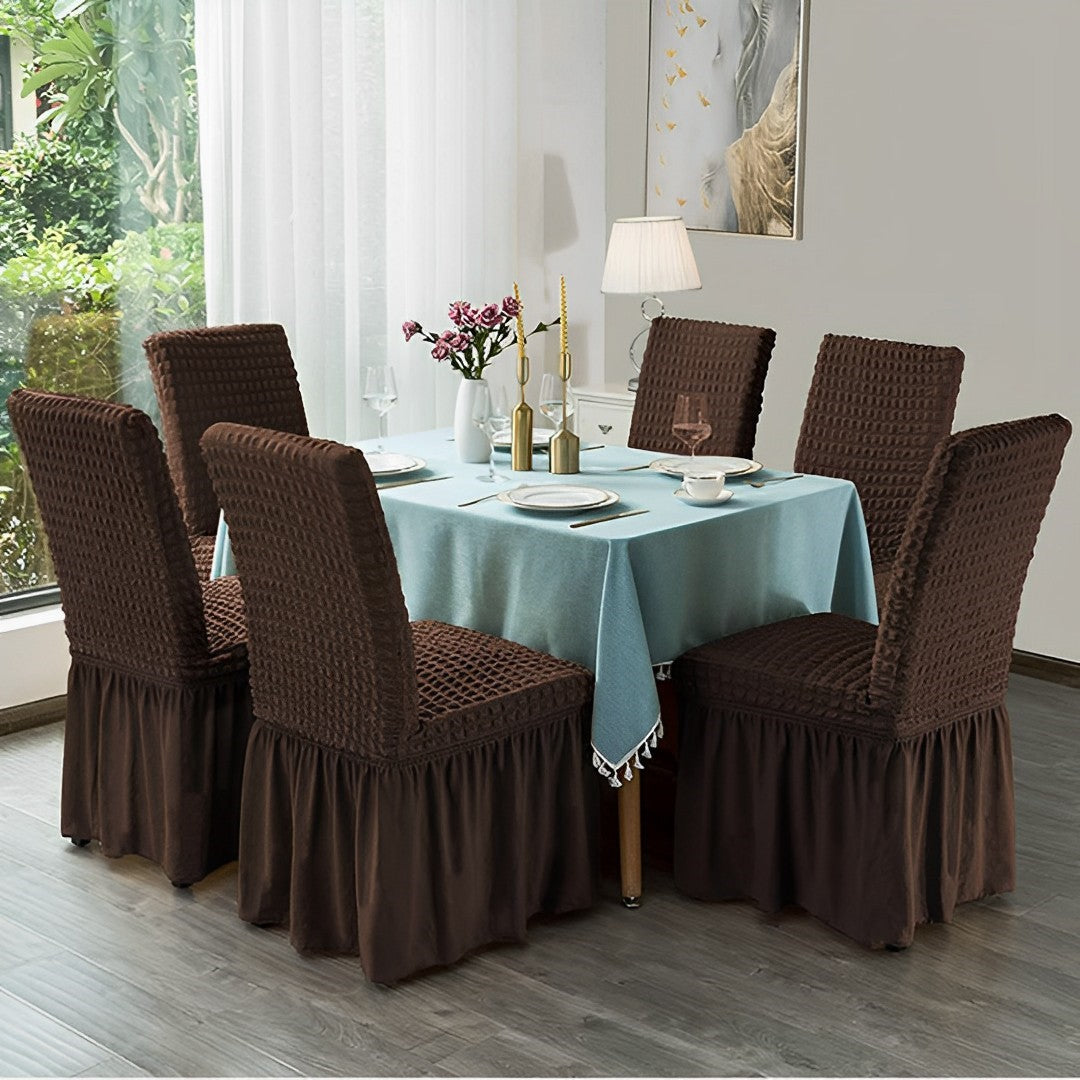 Coffee Chair Cover Seat Protector with Ruffle Skirt