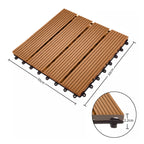 Coffee DIY Wooden Composite Decking Tiles  Set of 11