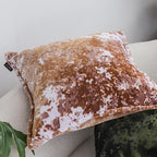 SOGA 50cm Brown White Crushed Velvet Decorative Throw Pillow