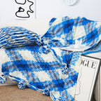 90x200cm Throw Blanket  Blue Deep Sea Gradient Dyed Art