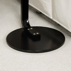 50cm Black Marble Mini Side Table Movable Lightweight w/ Black Frame