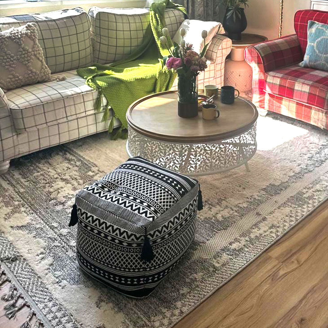 42cm Black Premium Polyester Cotton Cushion with EPP Particle
