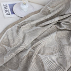 SOGA Beige Geometric Swirl Throw Blanket 130x180cm Polyester