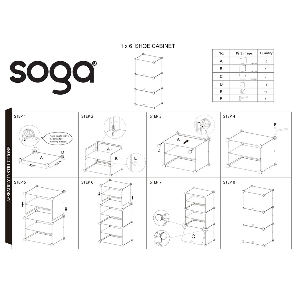 5 Tier White Shoe Rack Organizer