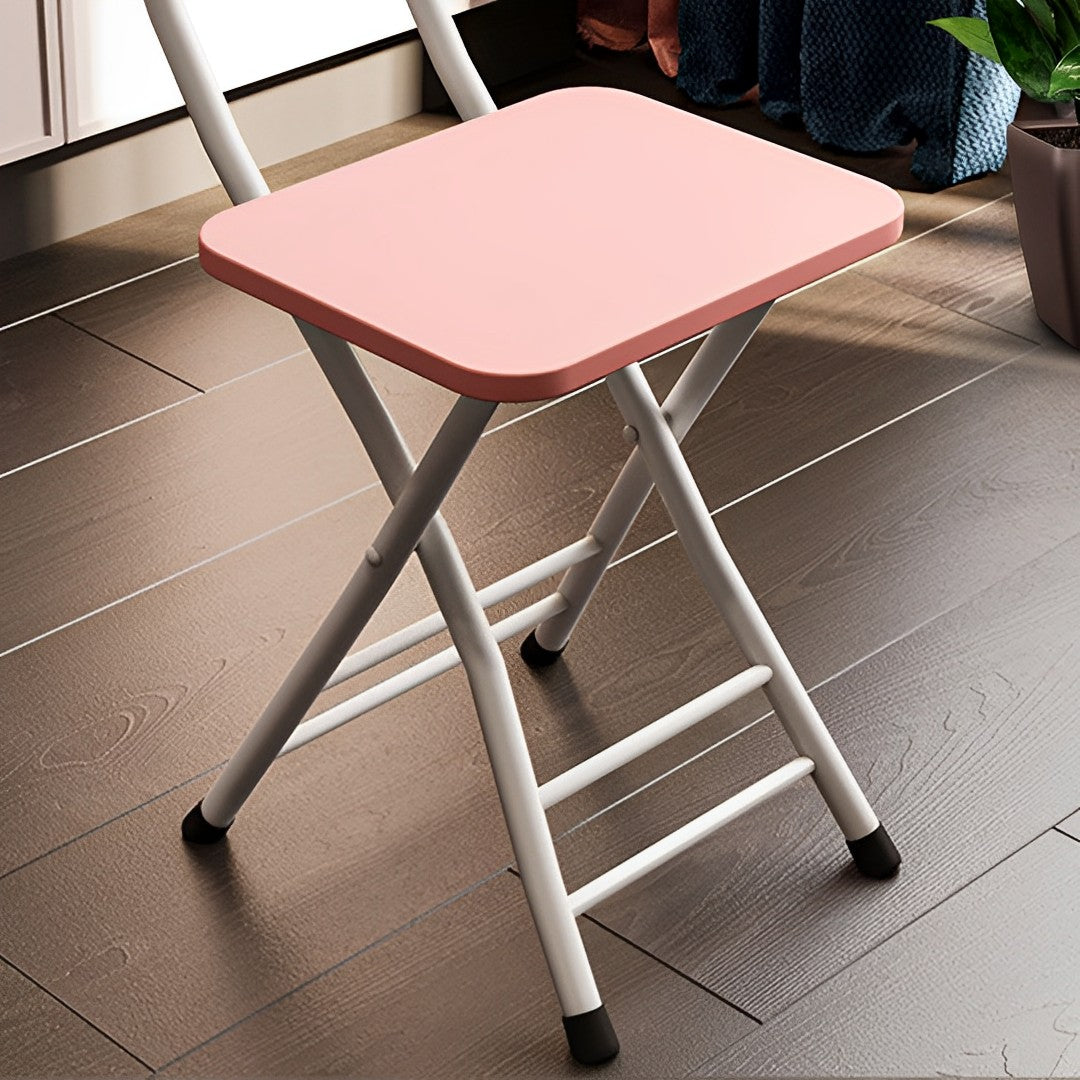 Foldable Chair Space Saving Seat Set of 2 Pink