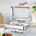 Stainless Steel Rectangular Chafing Dish with Top Lid