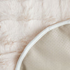 SOGA One-seater Cream Faux Fur Throw Blanket 90x90cm Polyester