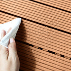 Coffee DIY Wooden Composite Decking Tiles  Set of 11