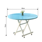 Blue Round Dining Table