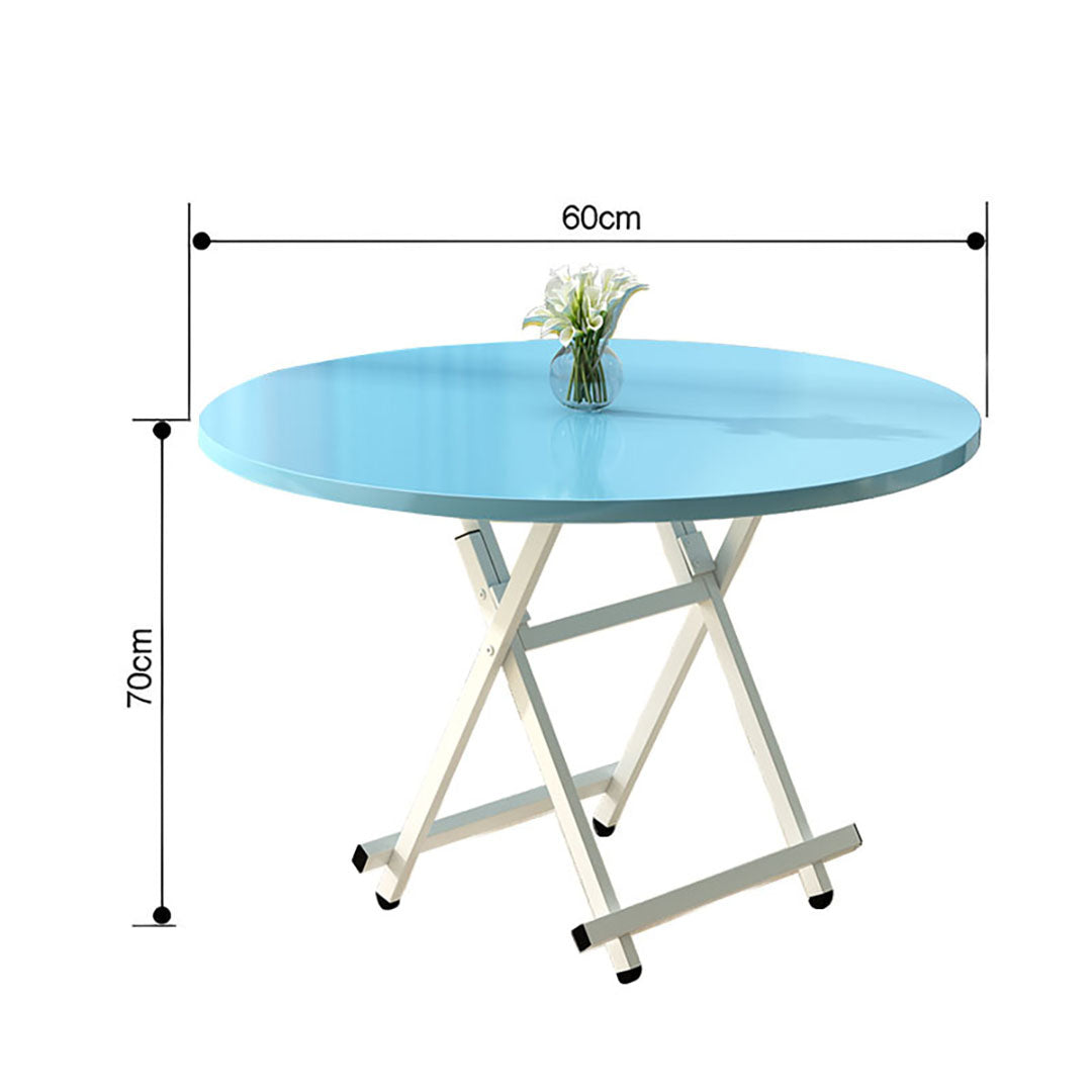 Blue Round Dining Table