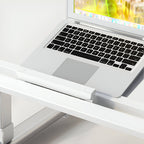 SOGA 60X40cm White Small Laptop Bed Portable Foldable Study Table Adjustable