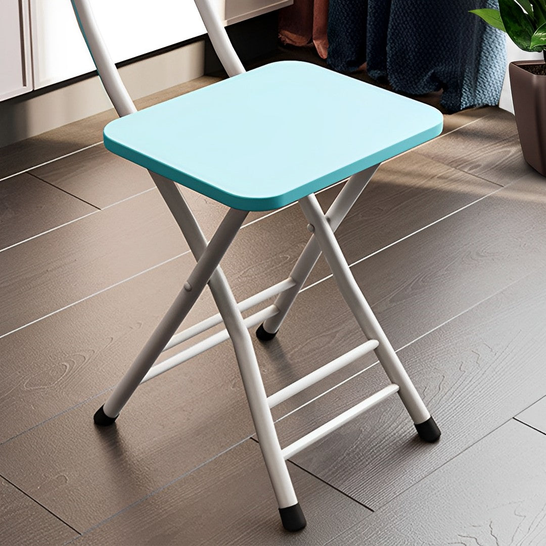 Foldable Chair Space Saving Seat Set of 2 Blue