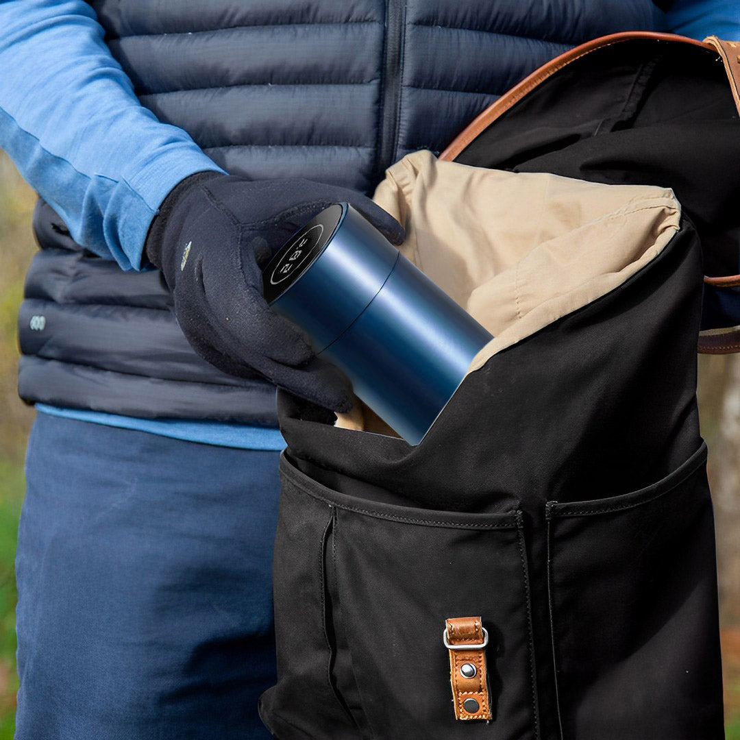 500ML Smart Thermometer Bottle Vacuum Flask Blue