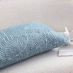 35cm Blue Throw Pillow Geometric Indoor and Outdoor Corded