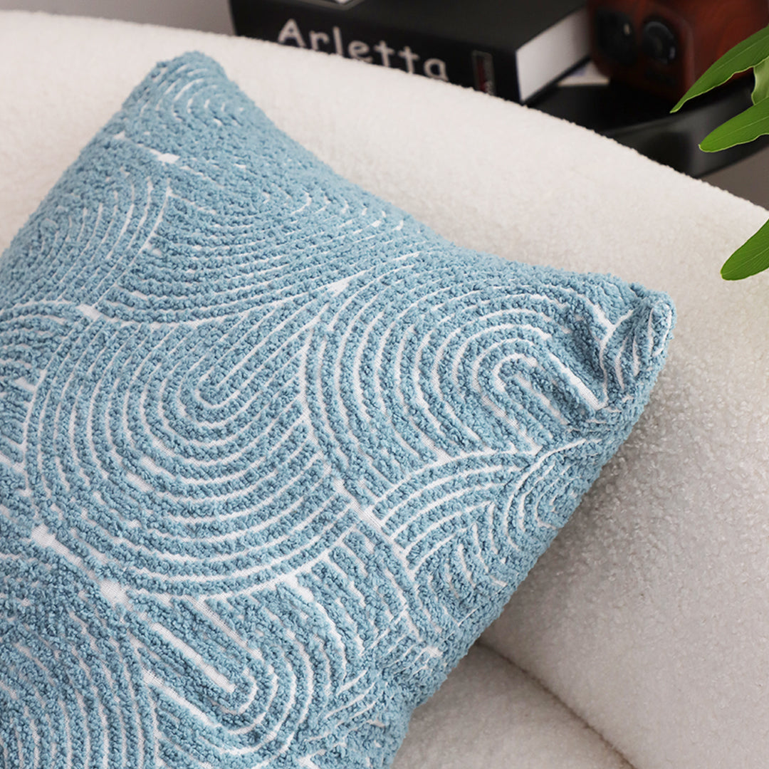 50cm Blue Throw Pillow Geometric Indoor and Outdoor Corded