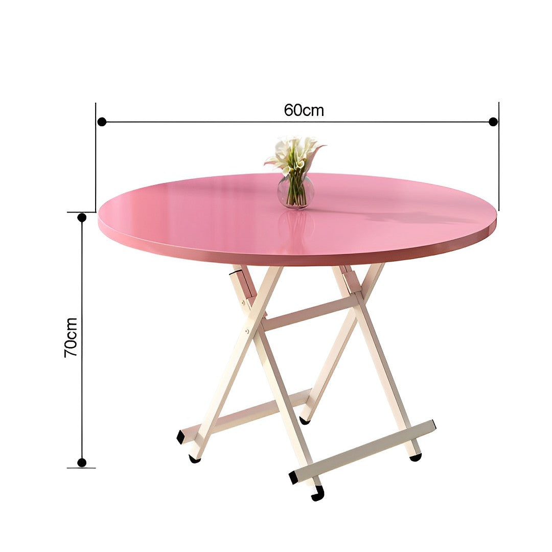 Pink Round Dining Table