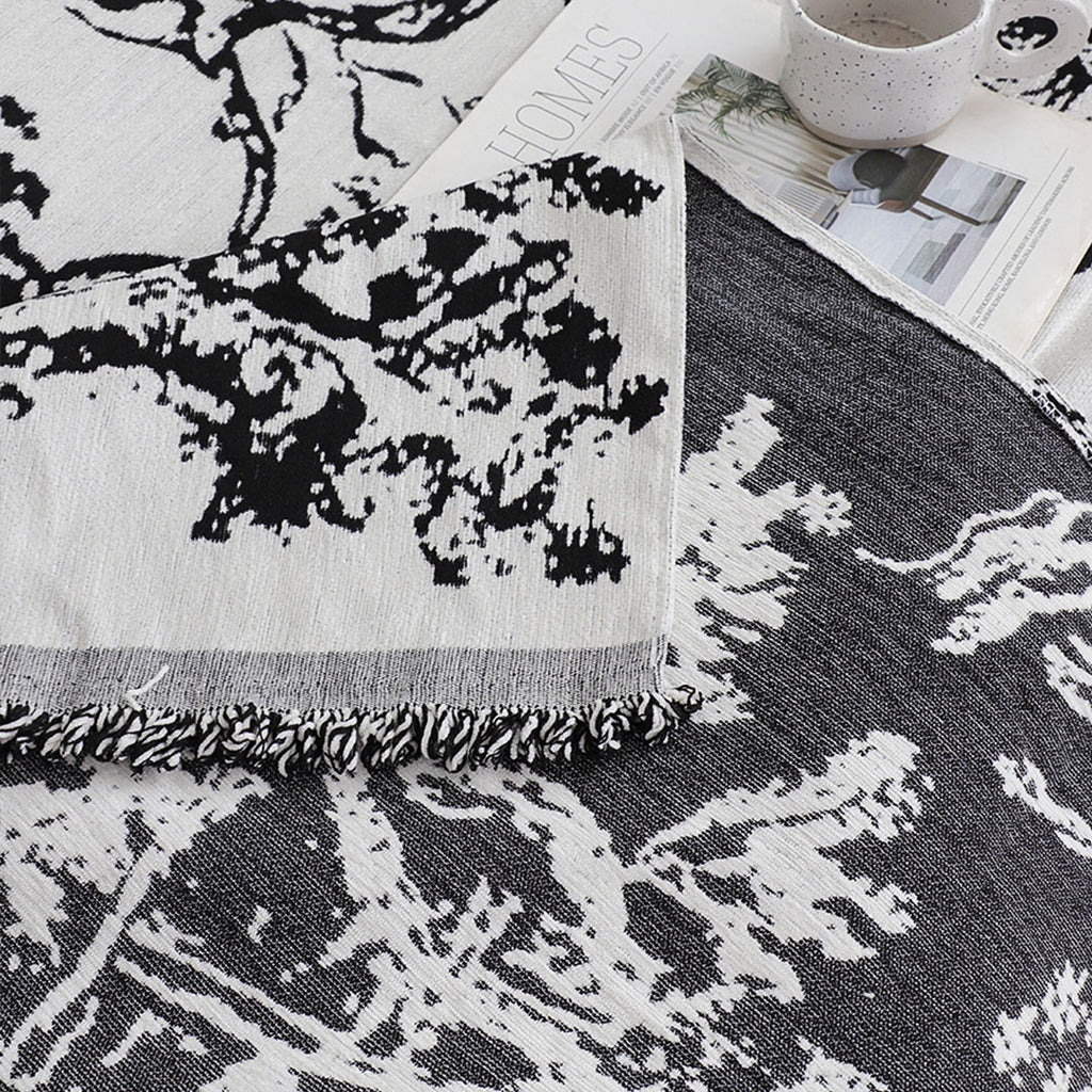 SOGA One-seater White Sofa Cover Tree Print 130x180cm Polyester