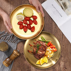 14cm Premium Gold Grilling Plate Durable Heat-Resistant Perfect for BBQs and Outdoor