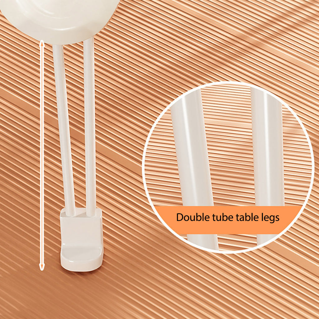 White Portable Bed Table With Cup-Holder