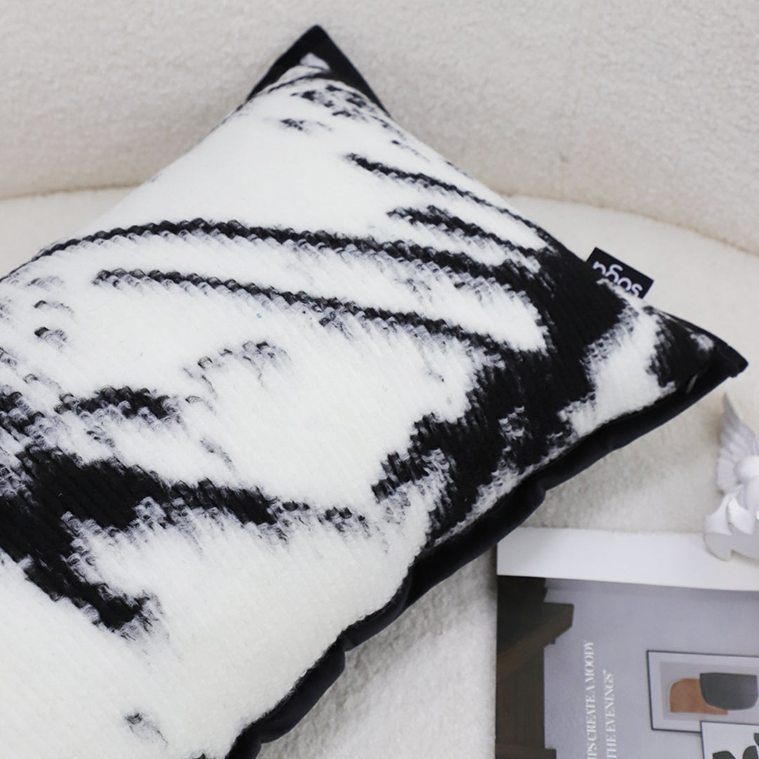 35cm Throw Pillow  Black and White Leopard Thick Premium Polyester Fiber